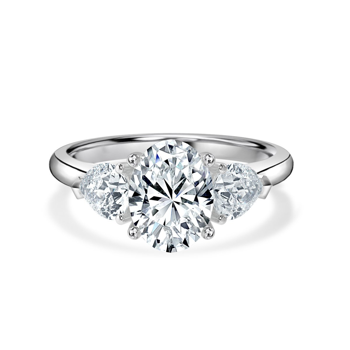 Oval With Pear Shape Trilogy Ring