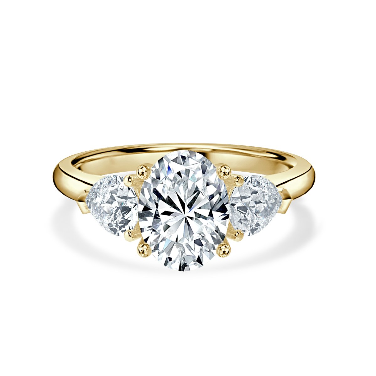 Oval With Pear Shape Trilogy Ring