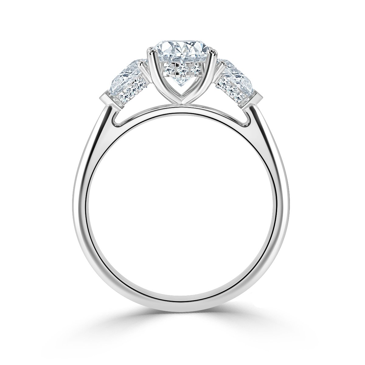 Oval With Pear Shape Trilogy Ring