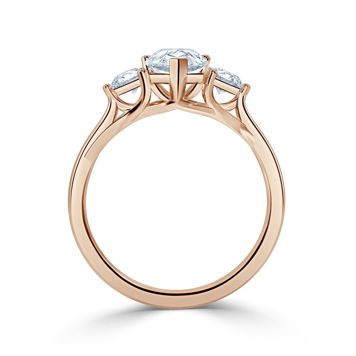 Pear Shape With Round Trilogy Ring