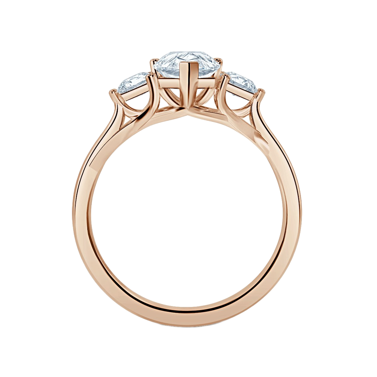 Pear Shape With Round Trilogy Ring