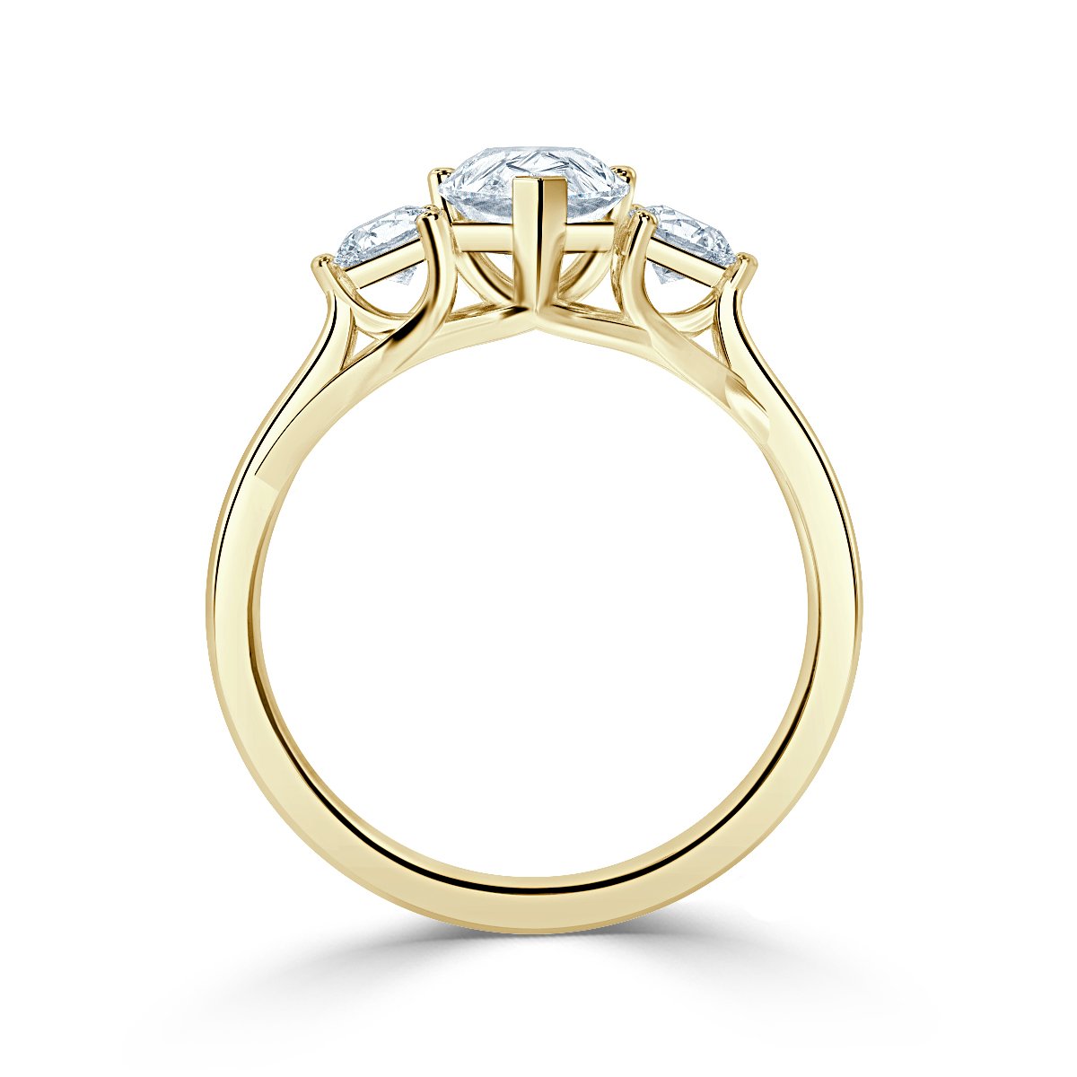 Pear Shape With Round Trilogy Ring