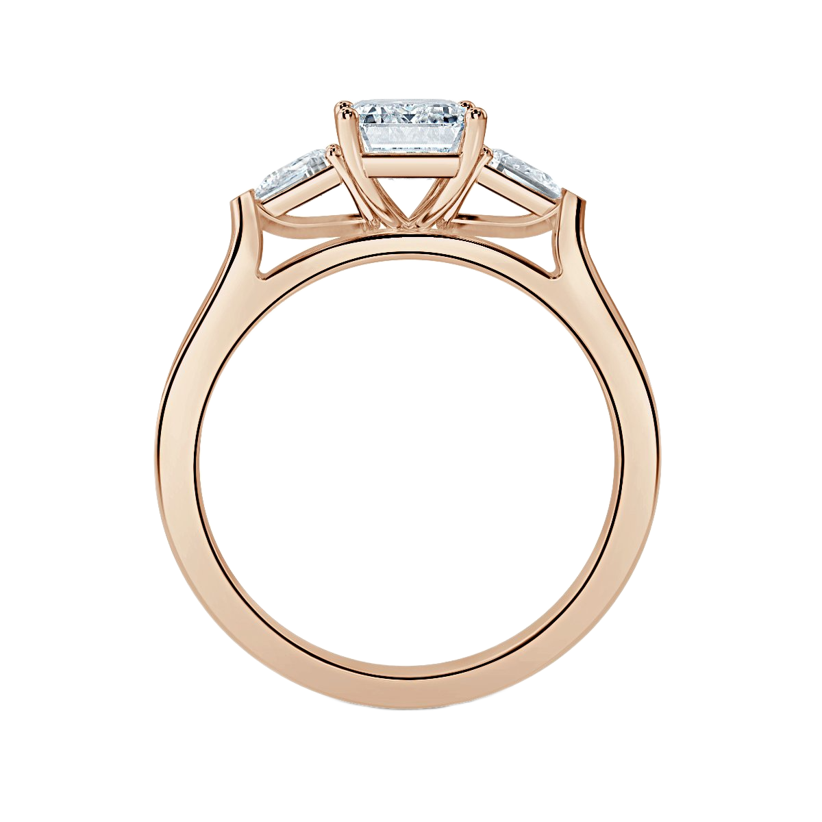 Emerald With Pear Shape Trilogy Ring