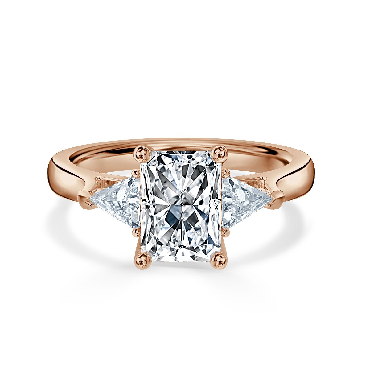 Radiant With Triangle Trilogy Ring