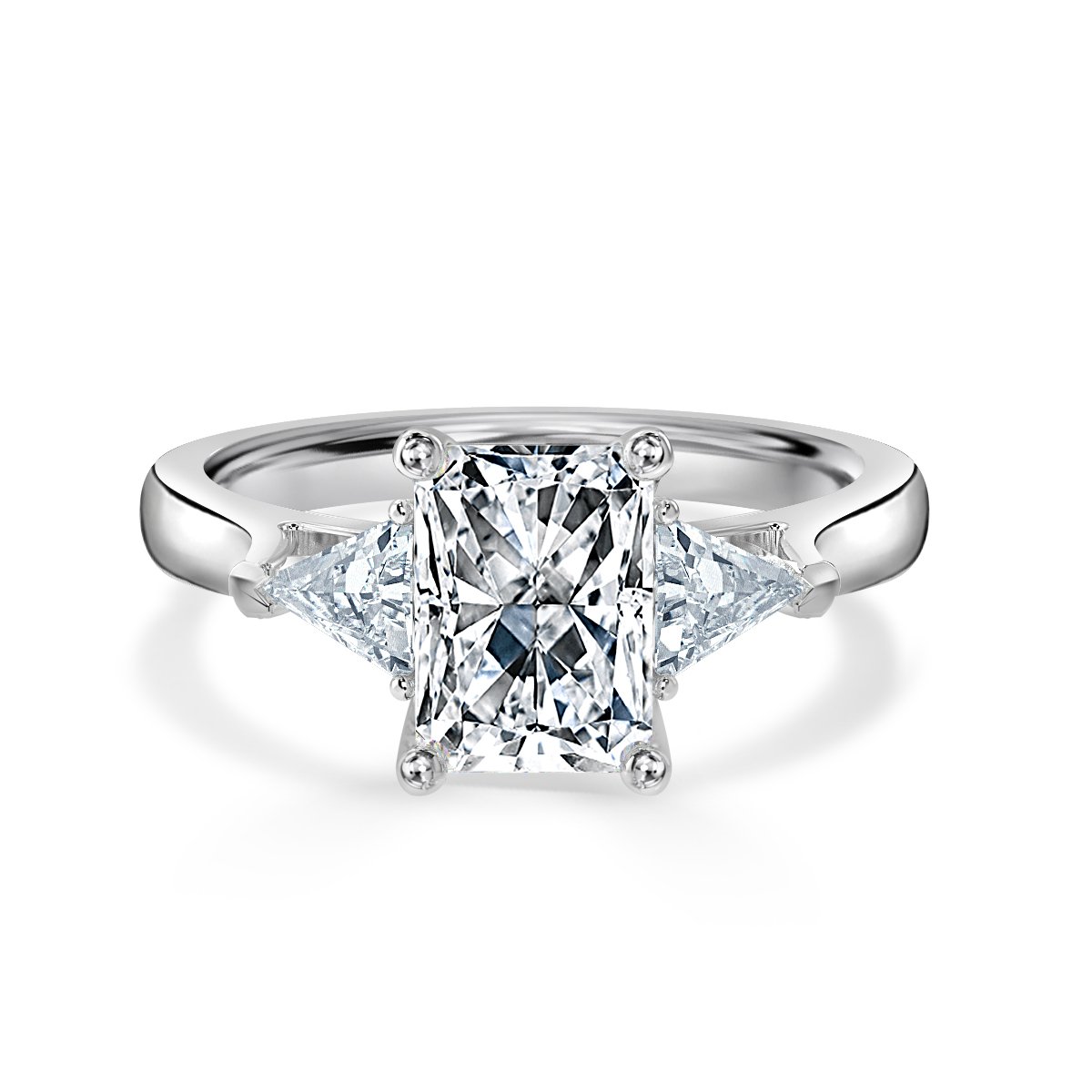 Radiant With Triangle Trilogy Ring