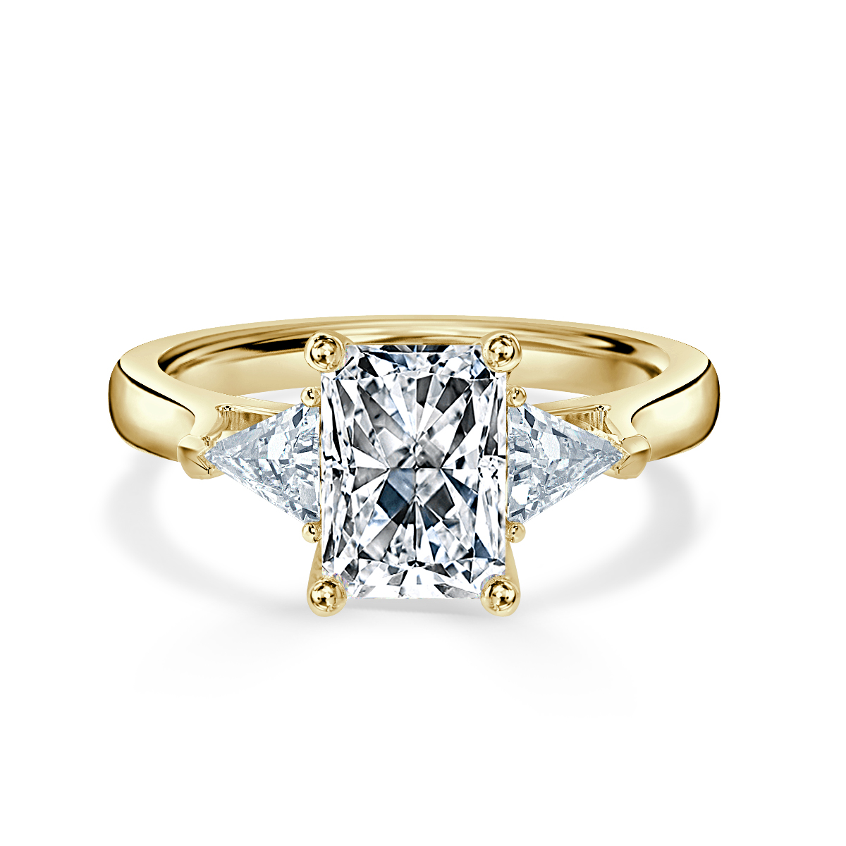Radiant With Triangle Trilogy Ring