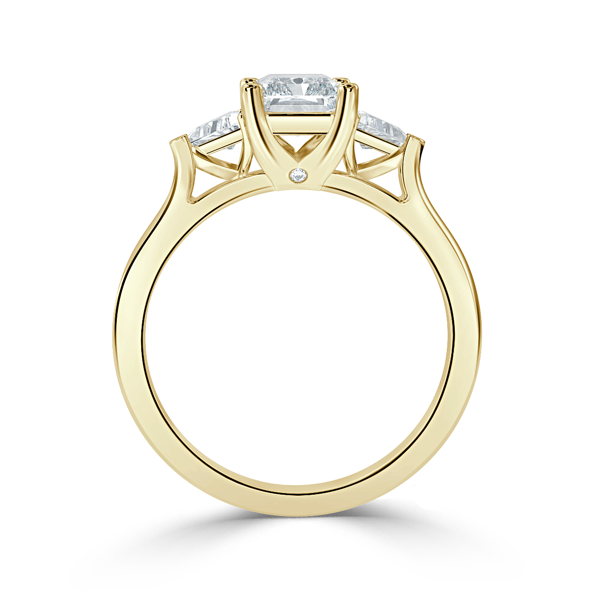 Radiant With Triangle Trilogy Ring
