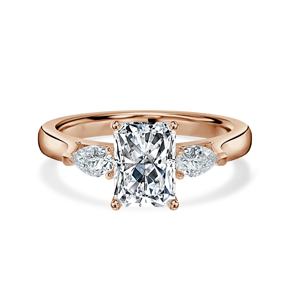 Radiant With Pear Shape Trilogy Ring