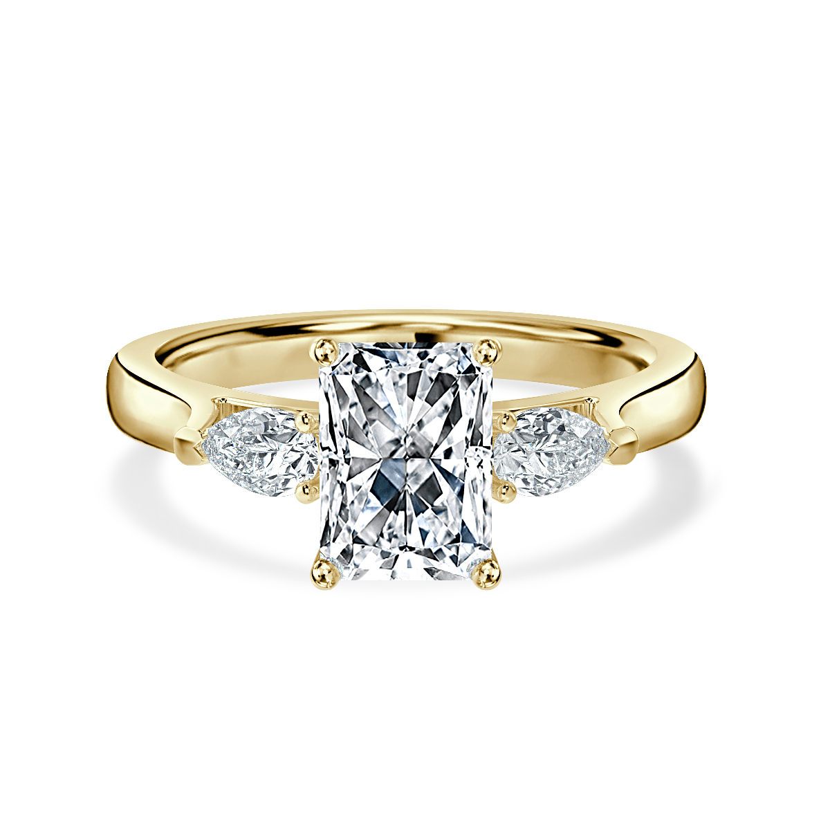 Radiant With Pear Shape Trilogy Ring