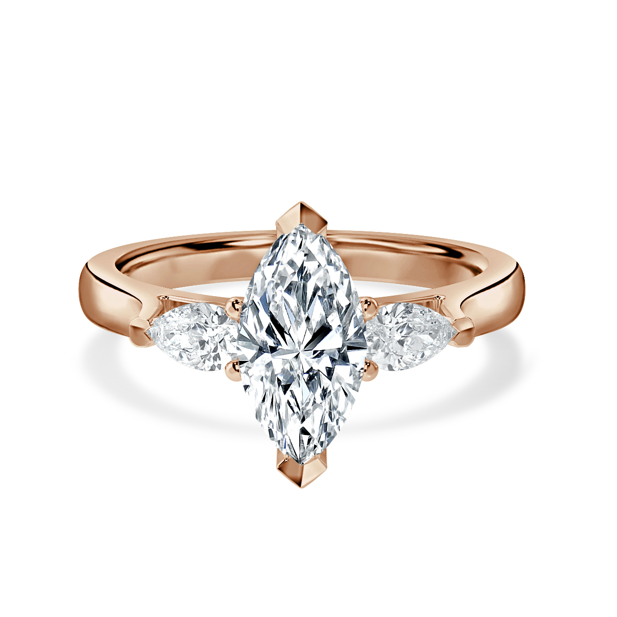 Marquise With Pear Shape Trilogy Ring