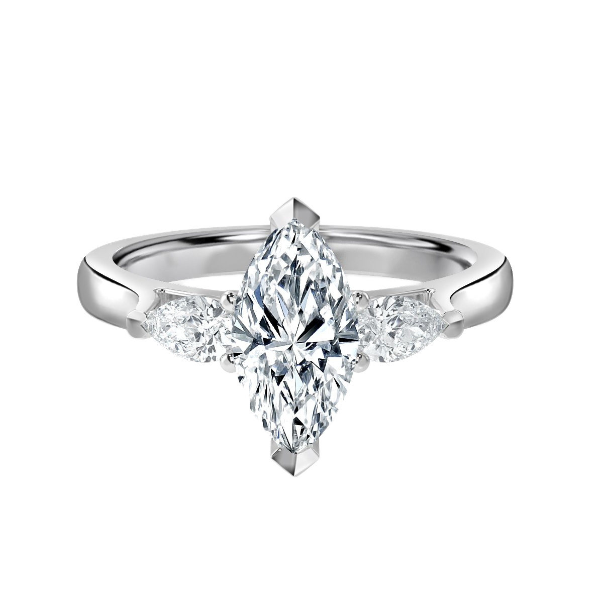 Marquise With Pear Shape Trilogy Ring