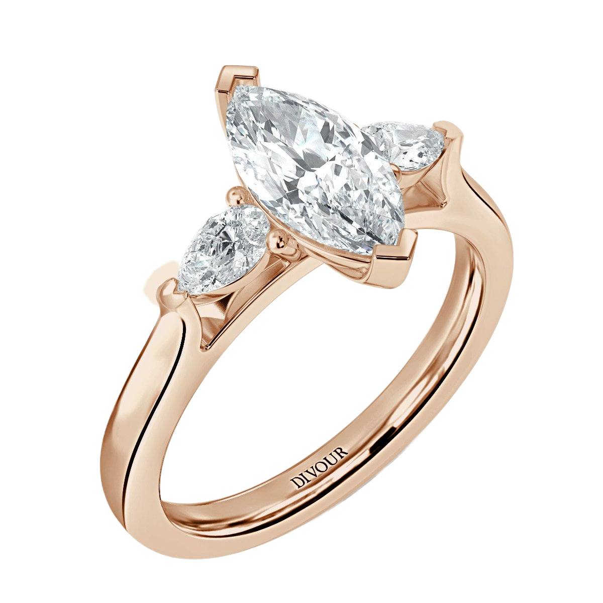 Marquise With Pear Shape Trilogy Ring
