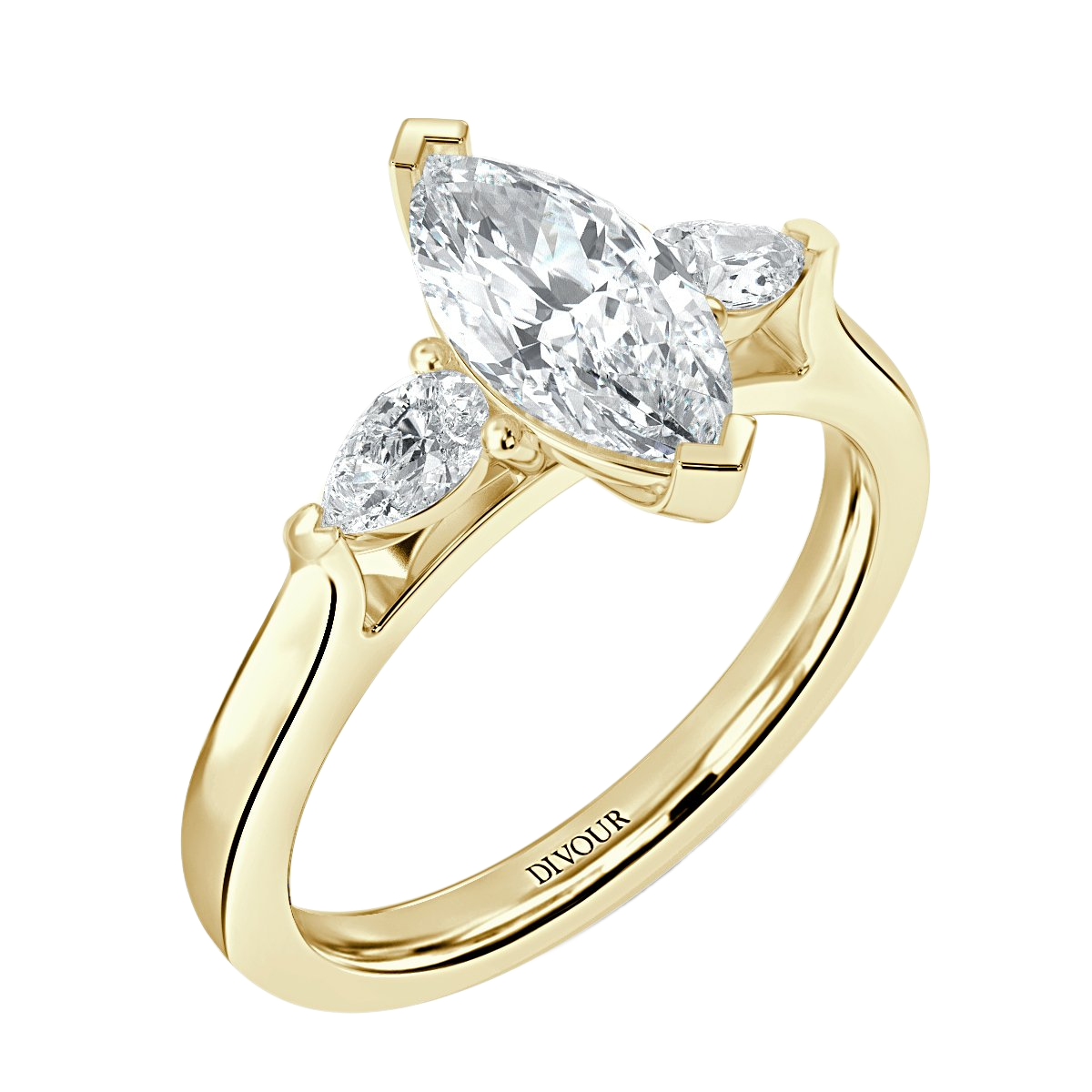 Marquise With Pear Shape Trilogy Ring