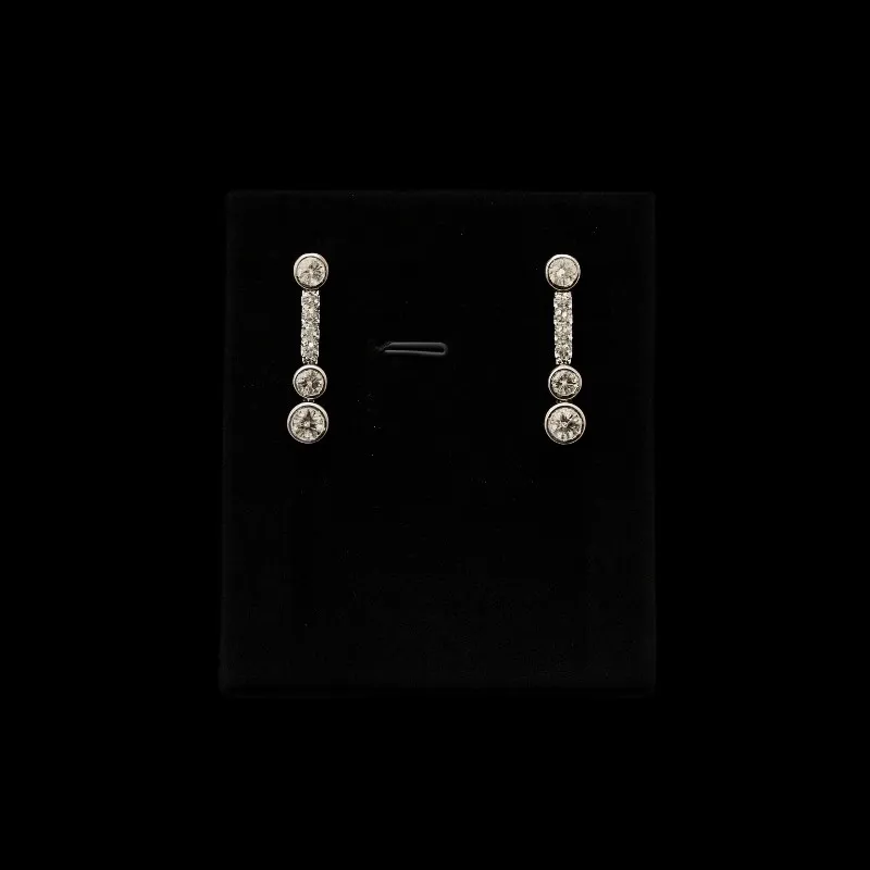 1.60ct Lab-Grown Diamond Drop Earrings, 18k White Gold