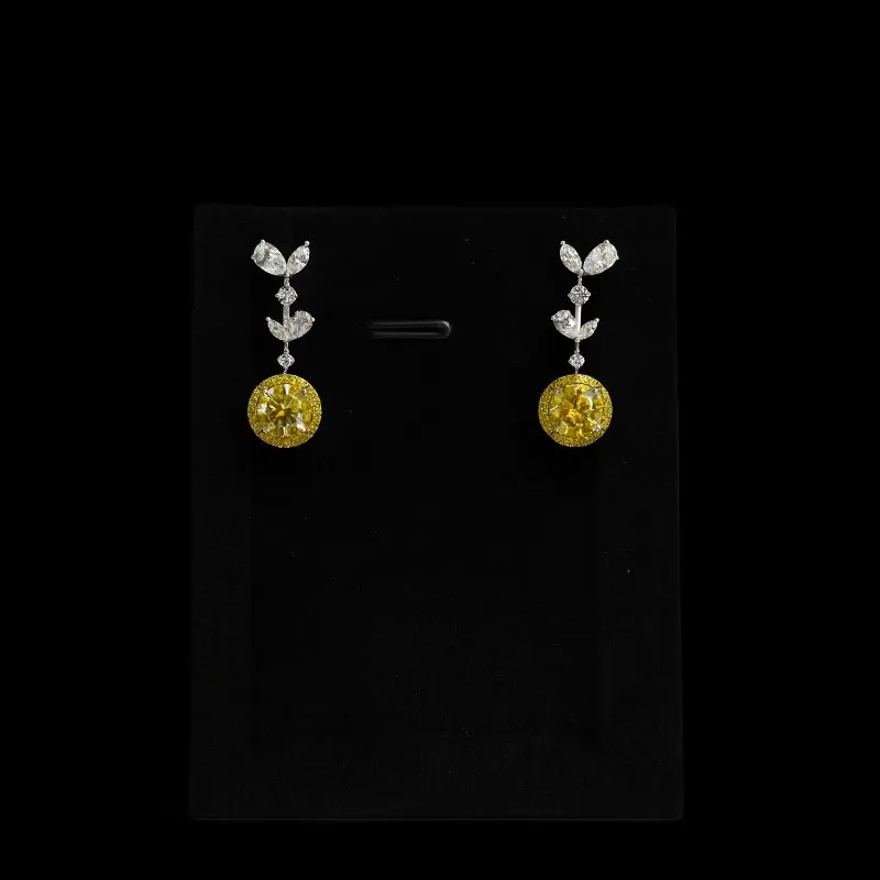 4.50ct Lab-Grown Diamond Drop Earrings, 14k White Gold